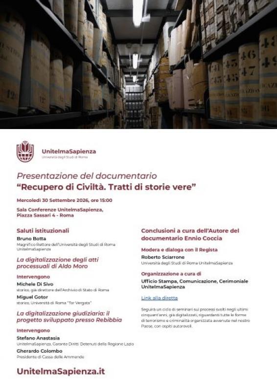 Recupero di civilta' Recupero di civilta'